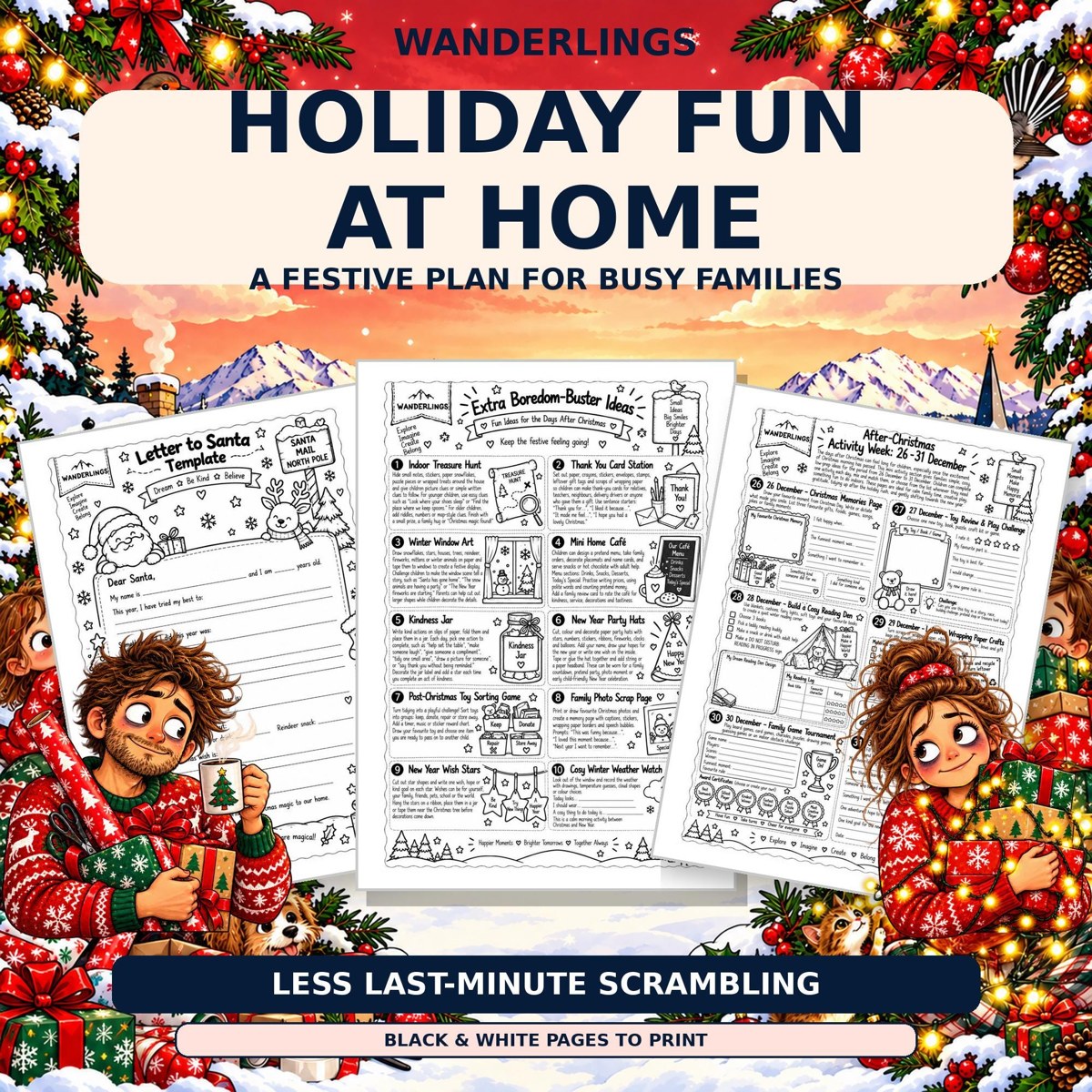 Christmas Survival Pack printable activity pack cover