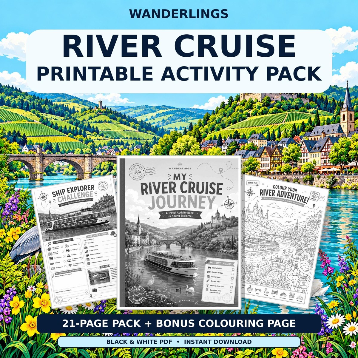 River Cruise Activities Etsy listing preview