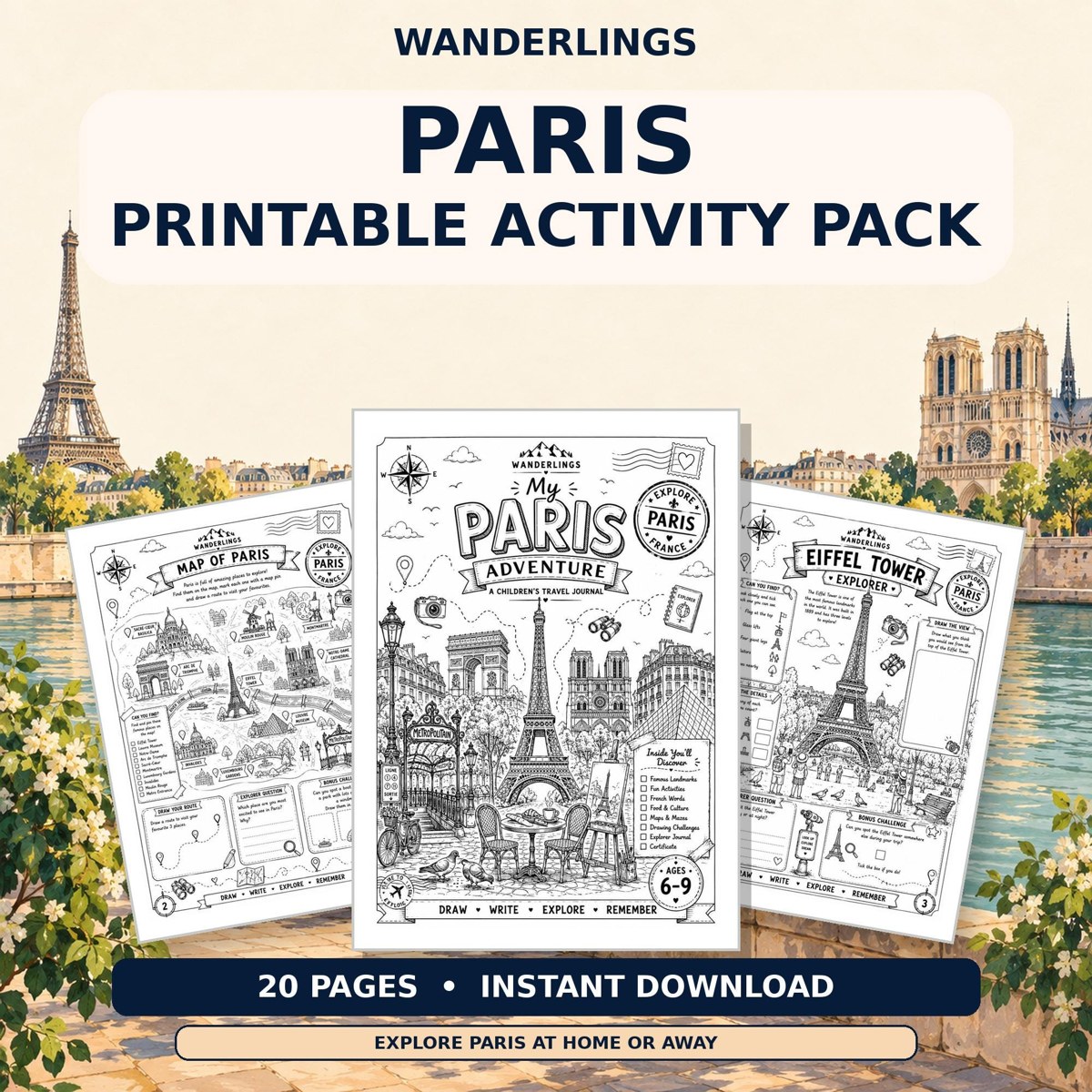 Paris Explorer Etsy listing preview