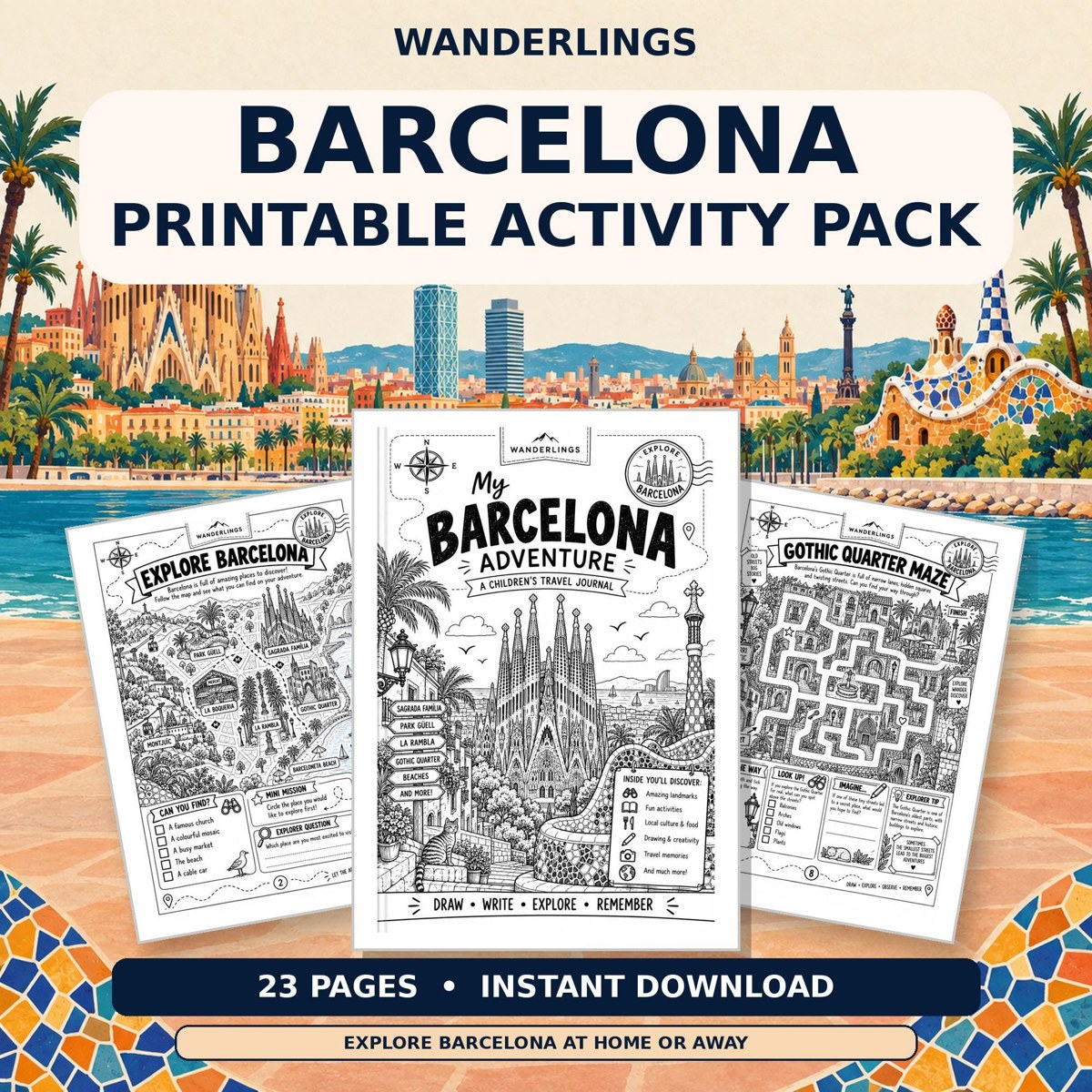 Barcelona Explorer Etsy listing preview