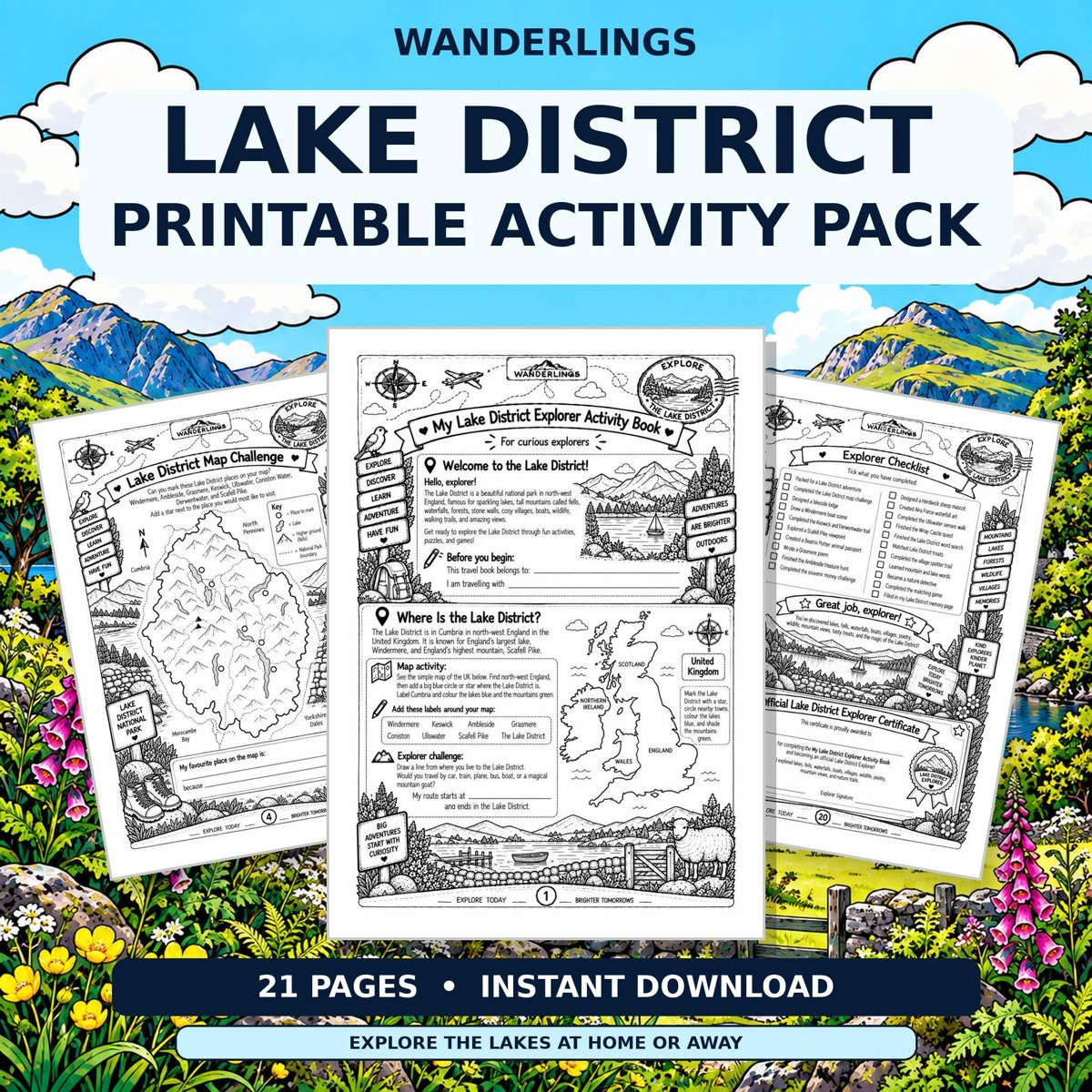Lake District Explorer Etsy listing preview