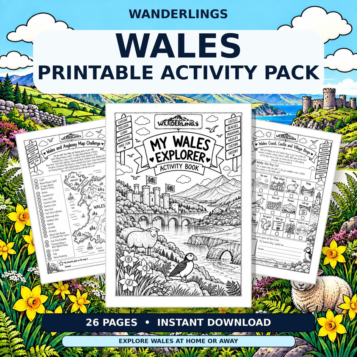 Wales Explorer Etsy listing preview