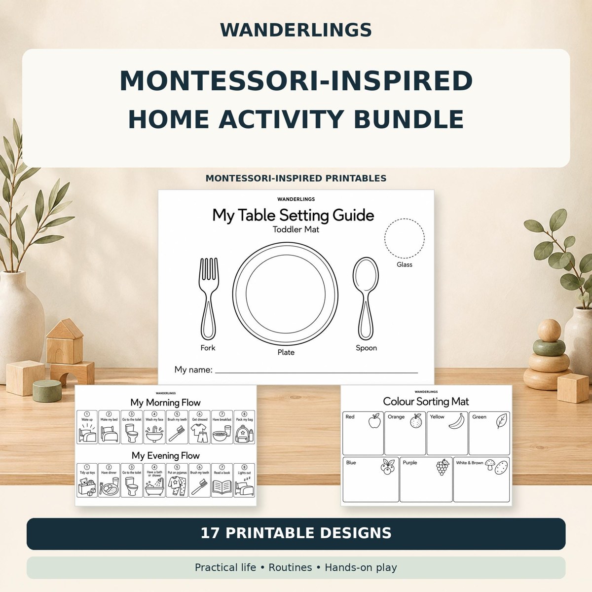 Montessori-Inspired Printable Bundle Etsy listing preview